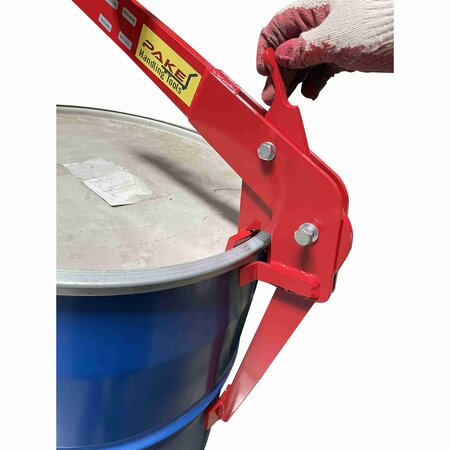 Pake Handling Tools Drum Lifter, 1100 lb. Cap, 30/55 Gal Drum Capacity PAKDL06